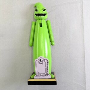 Disney Oogie Boogie Nutcracker Unisex OS Green Nightmare Before Christmas Wood